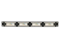 ExtraLink  Patchpanel 24p 19" 1U UTP 6 półka (czarna) - 1323228 - zdjęcie 3